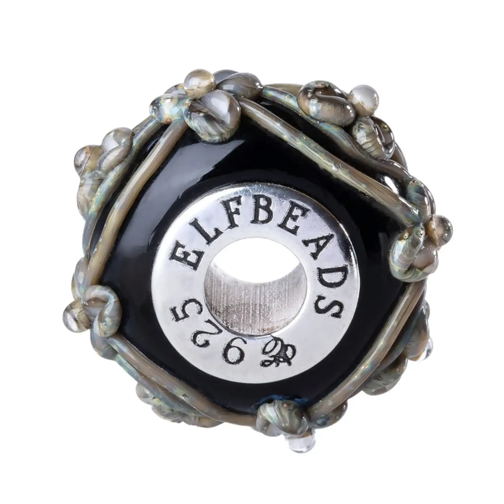 Elfbeads Wilted Beauty Flowertwig Charm - Artisan Glass