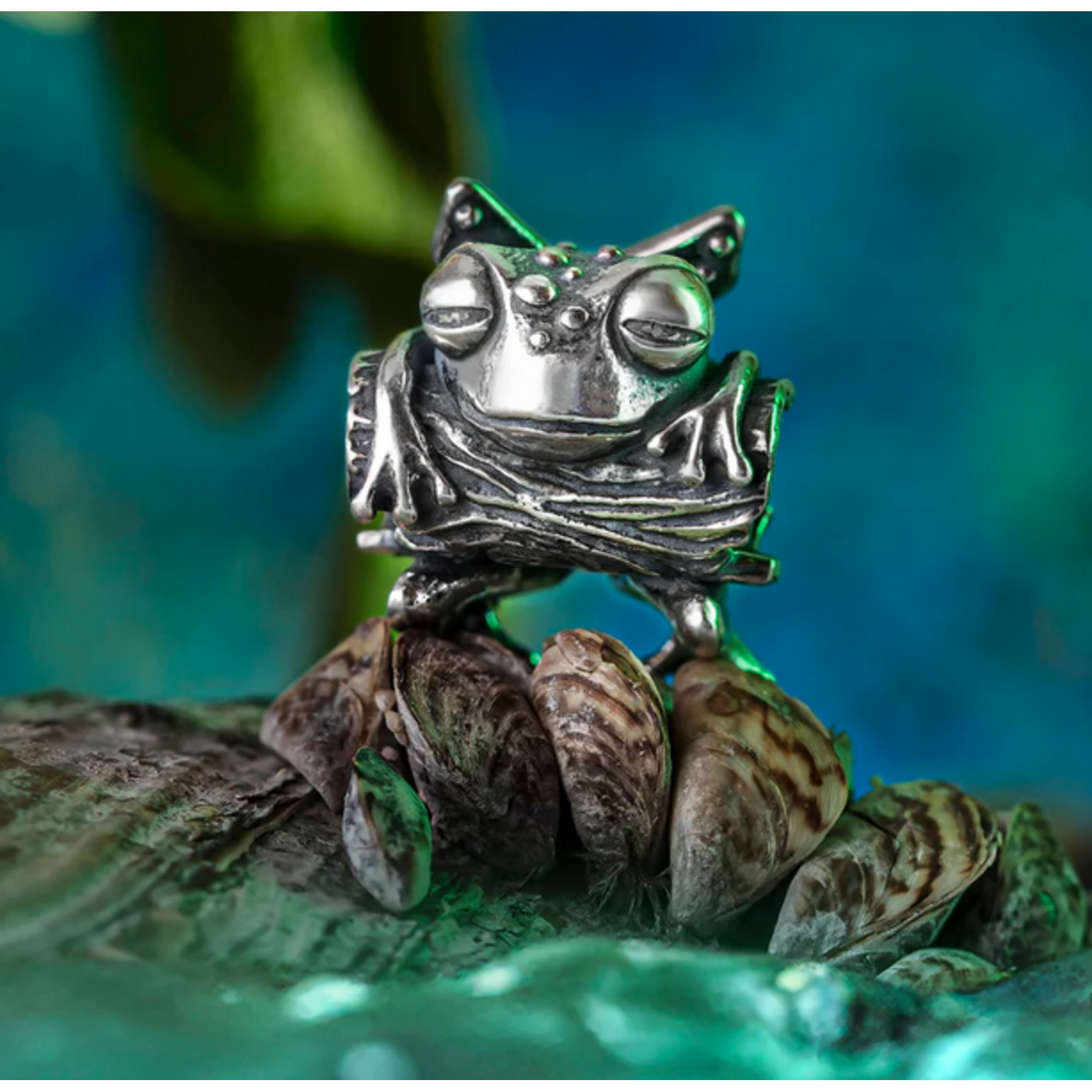 Elfbeads Dream Toad Charm - Sterling Silver