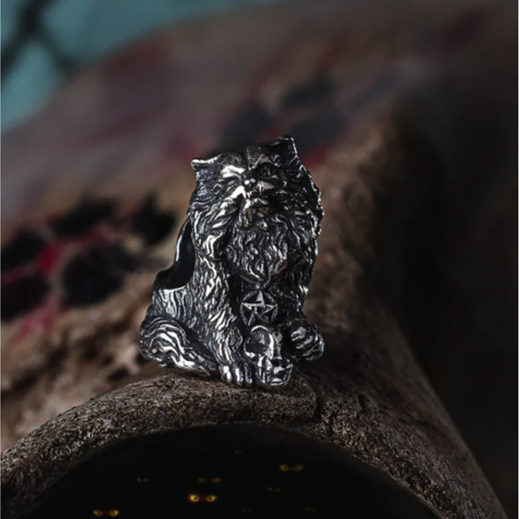 Elfbeads Monster Cat Charm - Sterling Silver