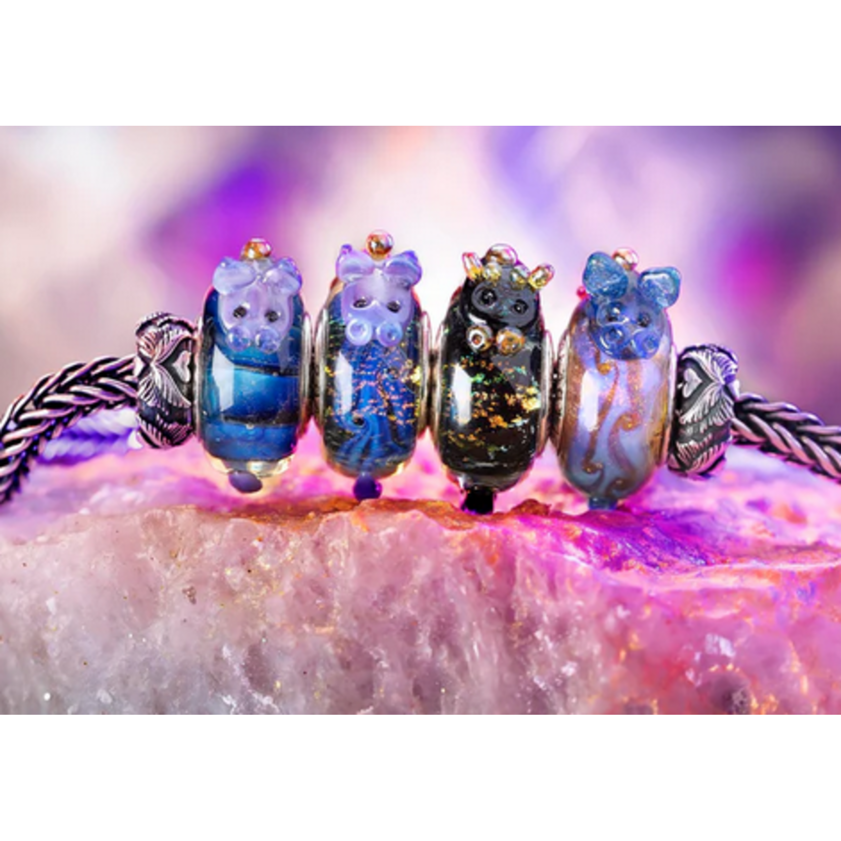 Elfbeads Nebula Dragon Charm - Artisan Glass