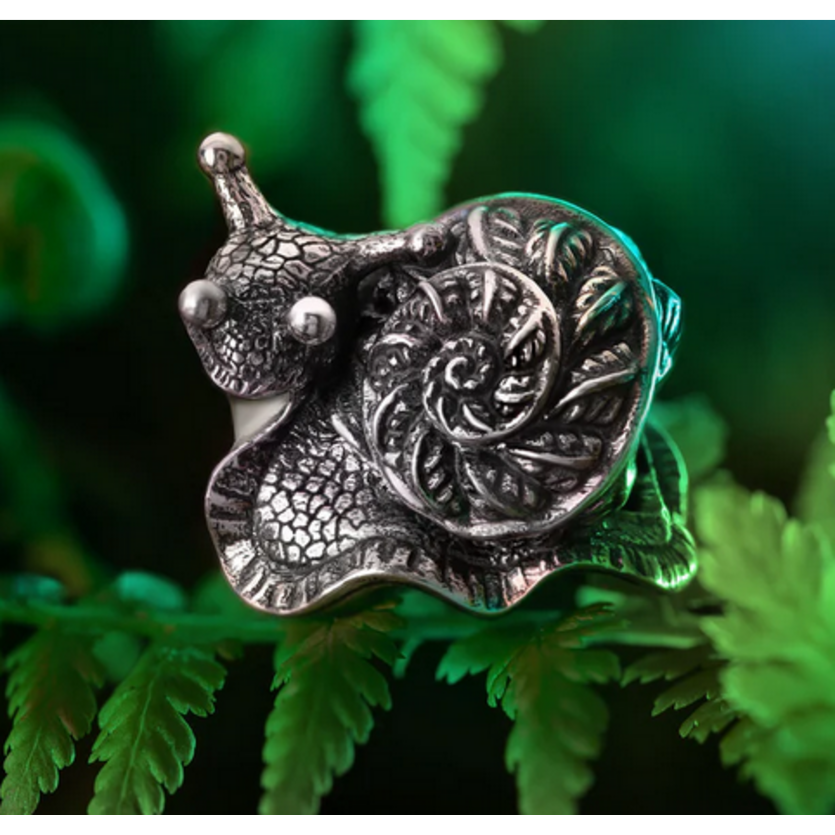 Elfbeads The Fern Snail Guardian Charm - Masterpiece Sterling Silver
