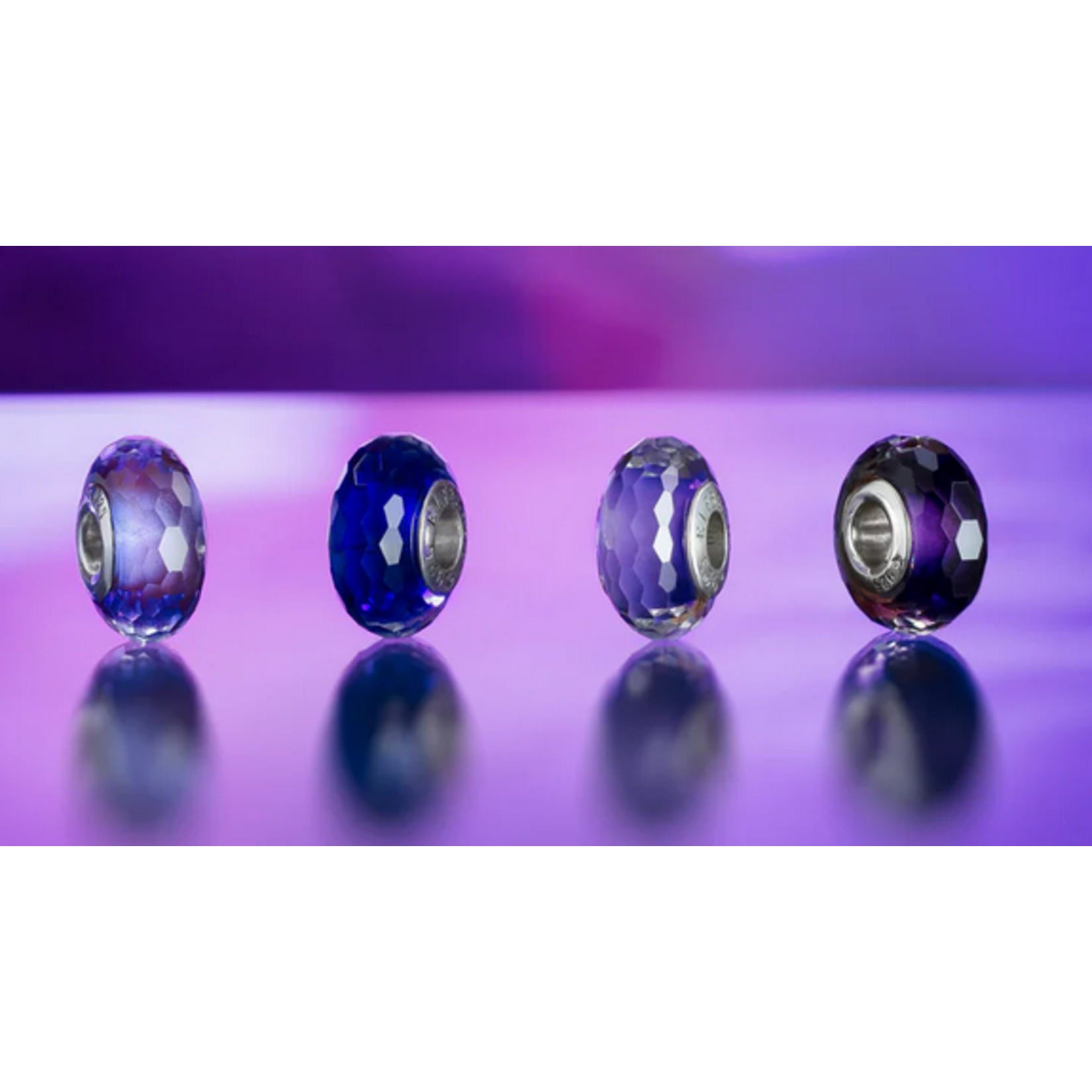 Elfbeads Deep Blue Fractal Charm - Artisan Glass