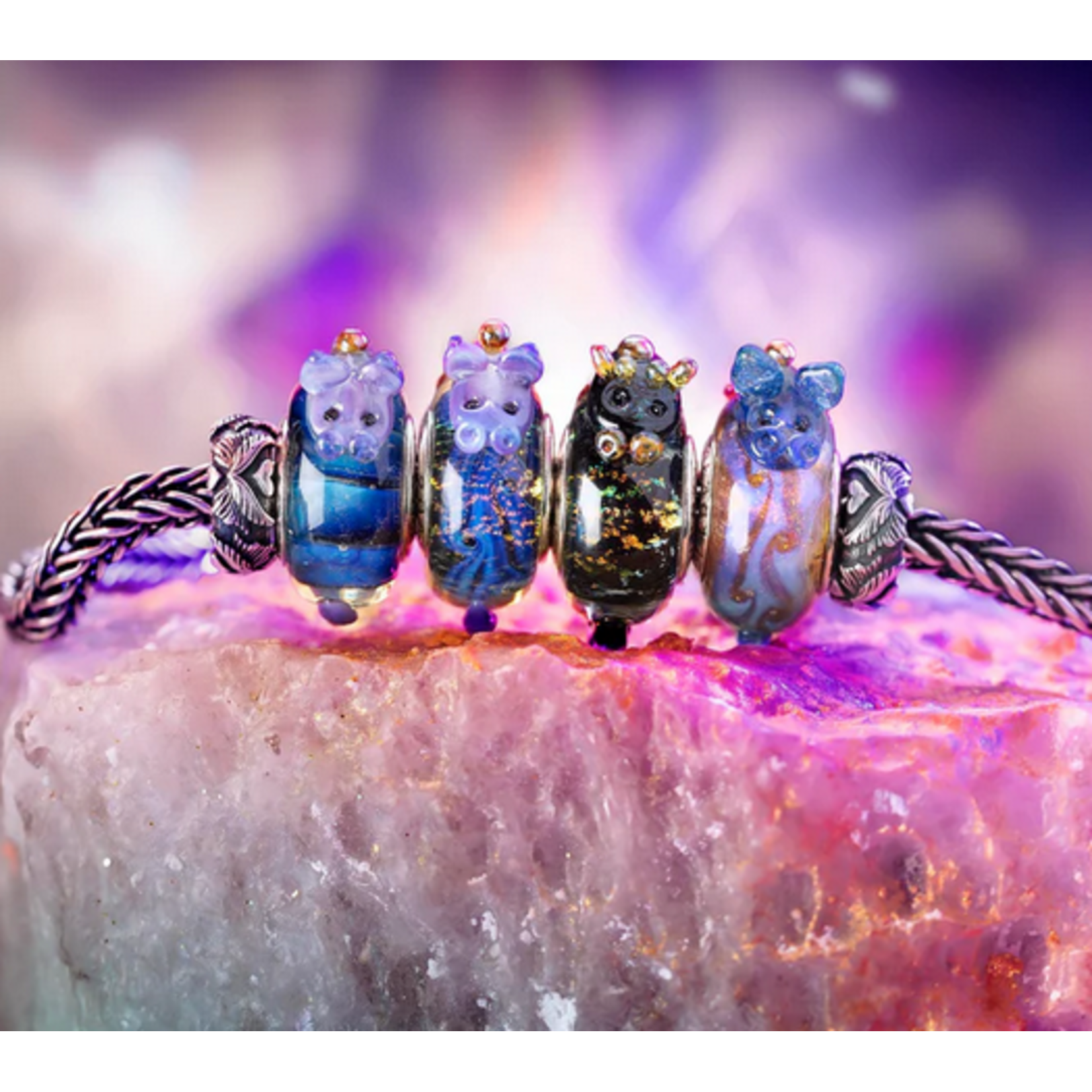 Elfbeads Galaxy Dragon Charm - Artisan Glass