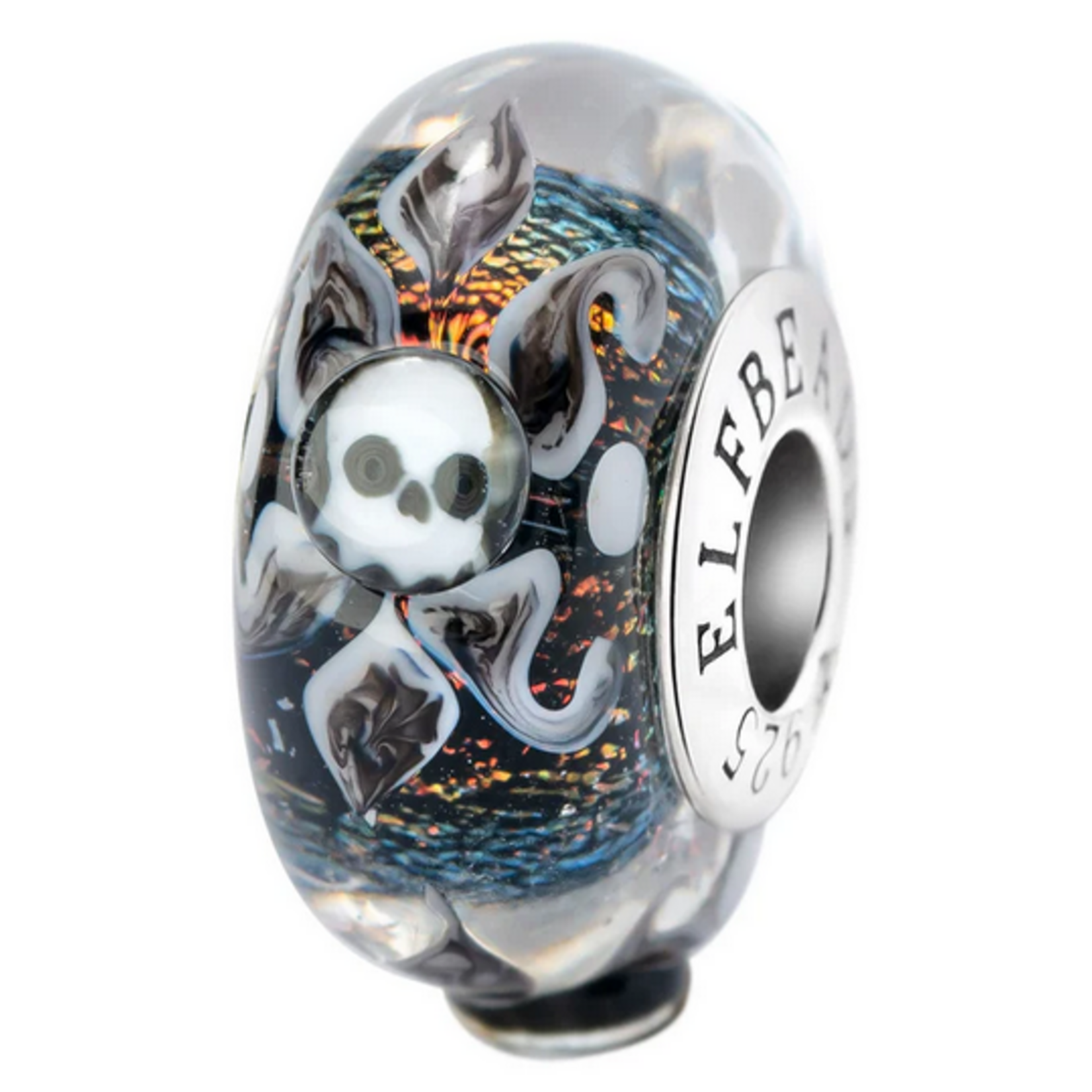 Elfbeads Skullflower Charm - Artisan Glass