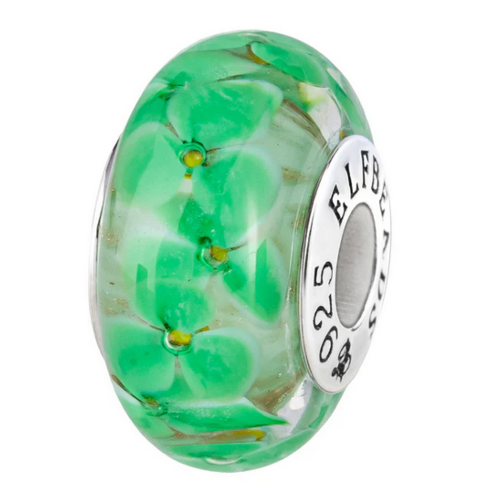 Elfbeads Apple Petals Snow Charm - Artisan Glass