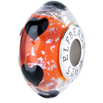 Elfbeads Betty Black Hearts Charm - Artisan Glass