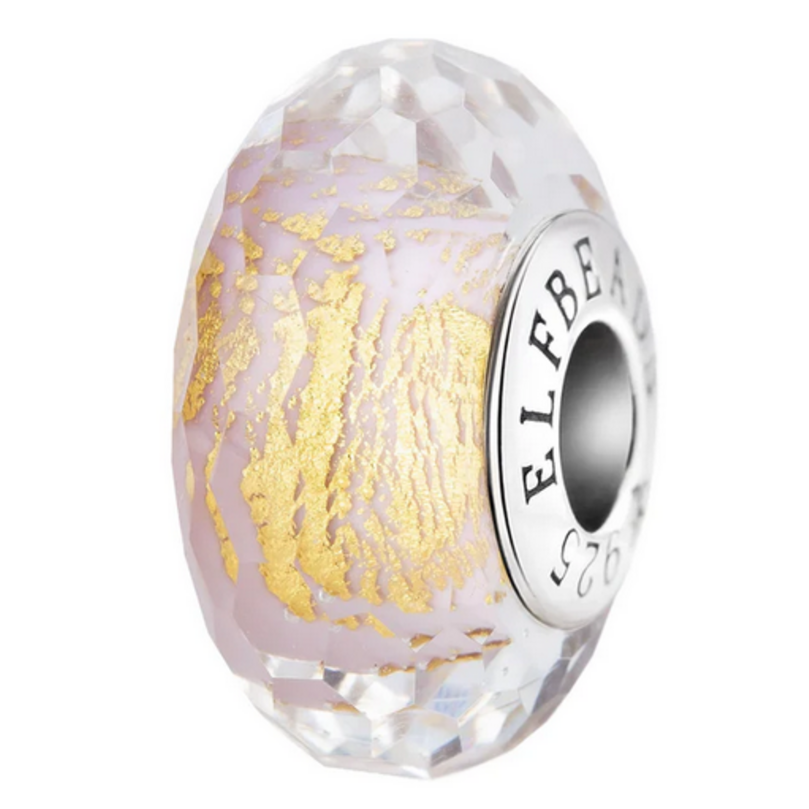 Elfbeads Cotton Candy Spark Fractal Charm - Artisan Glass