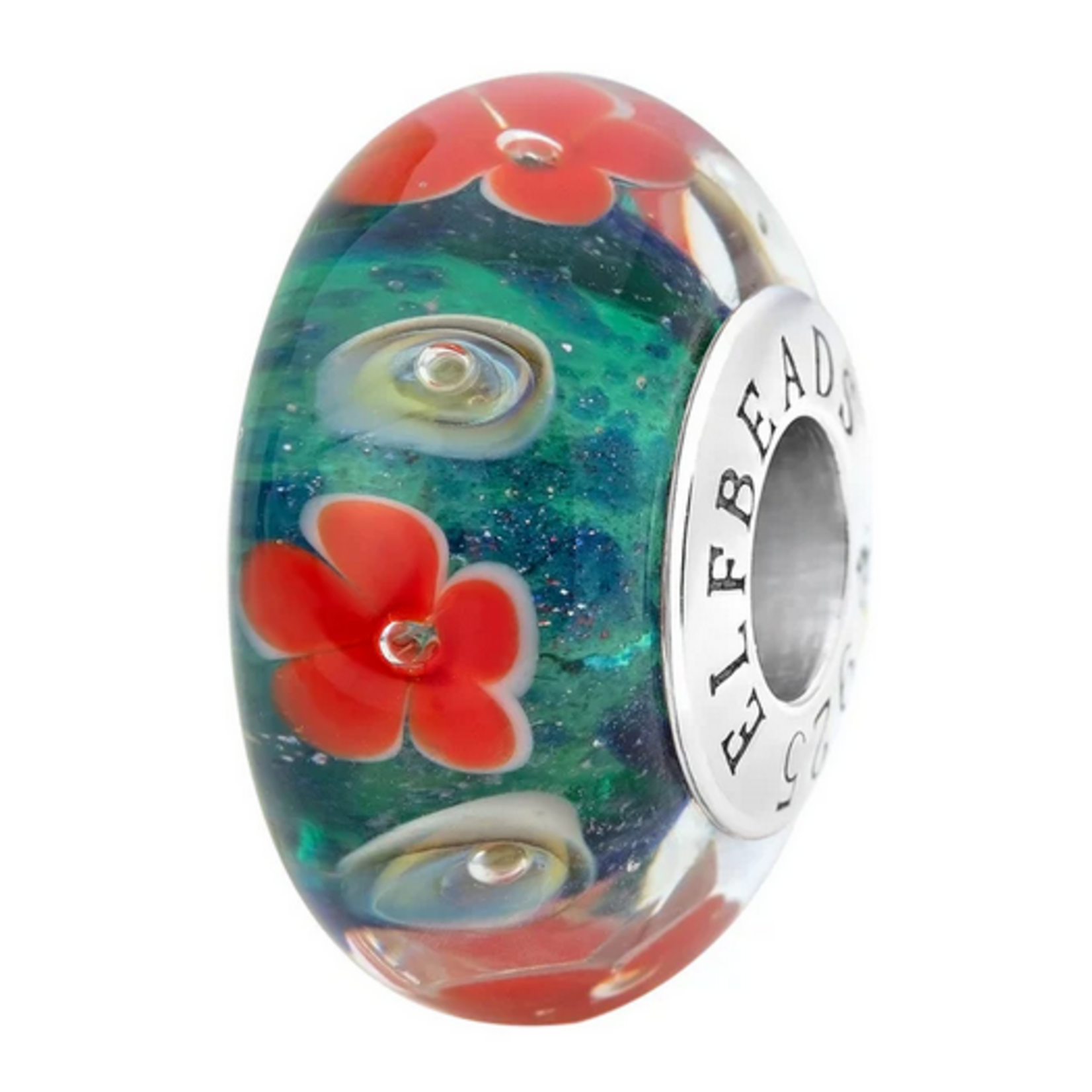 Elfbeads Darkwater Poppy Secret Charm - Artisan Glass