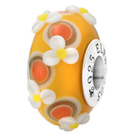 Elfbeads Easter Blossoms Apricots Charm - Artisan Glass