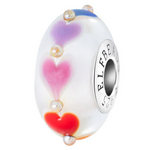 Elfbeads Heartlight Rainbow Charm - Artisan Glass
