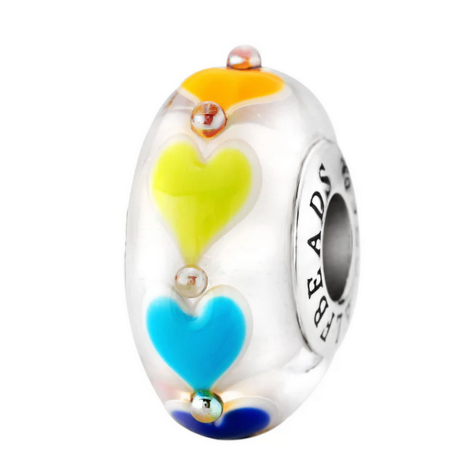 Elfbeads Heartlight Rainbow Charm - Artisan Glass