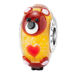 Elfbeads Honey Bear Hug Charm - Artisan Glass