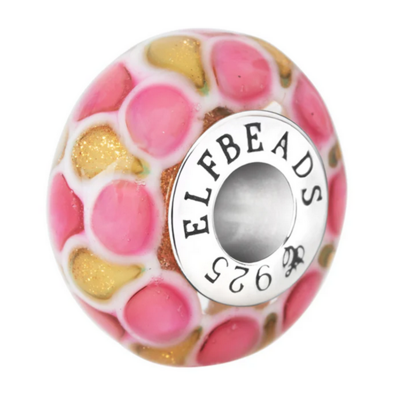 Elfbeads Imperial Passion Scales Charm - Artisan Glass