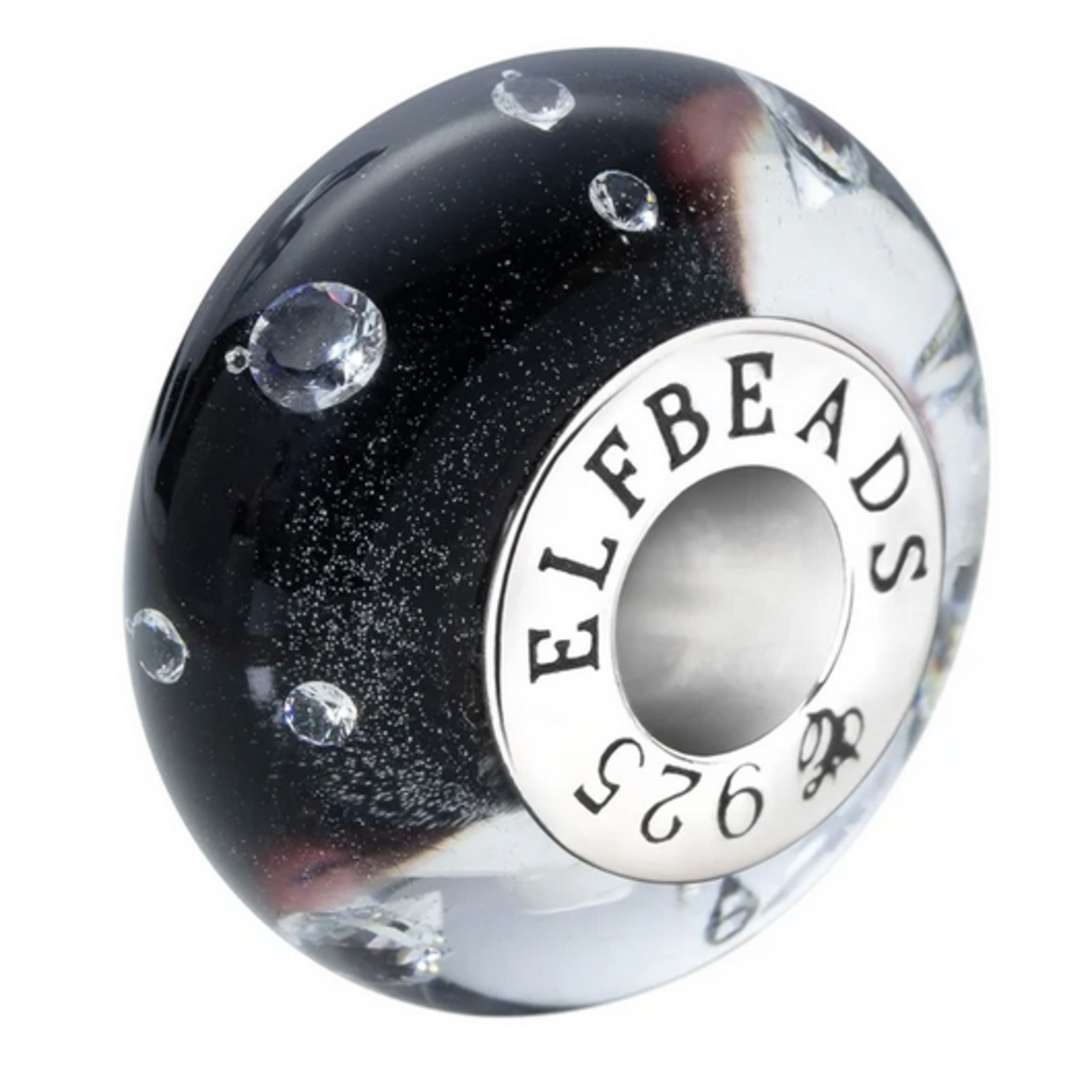 Elfbeads Midnight Monroe Charm - Artisan Glass