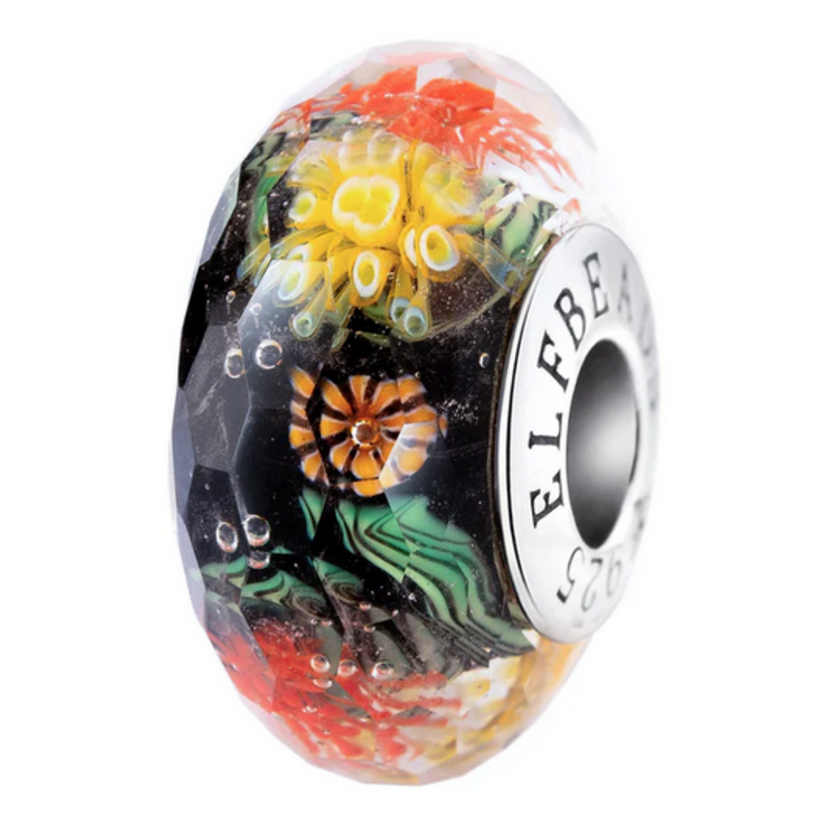 Elfbeads Midnight Reef Fractal Charm - Artisan Glass