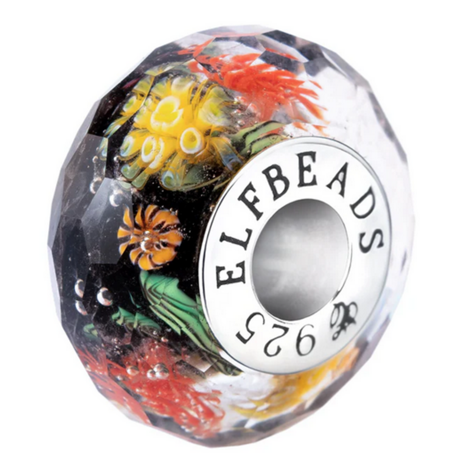 Elfbeads Midnight Reef Fractal Charm - Artisan Glass