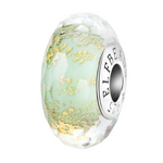Elfbeads Mint Sorbet Spark Fractal Charm - Artisan Glass