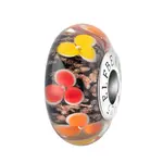 Elfbeads Harvest Twilight Petals Golddust Charm - Artisan Glass