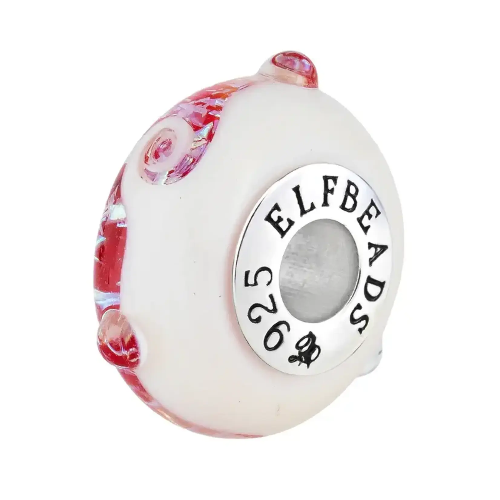 Elfbeads Christmas Miracle Snow Storm Charm - Artisan Glass