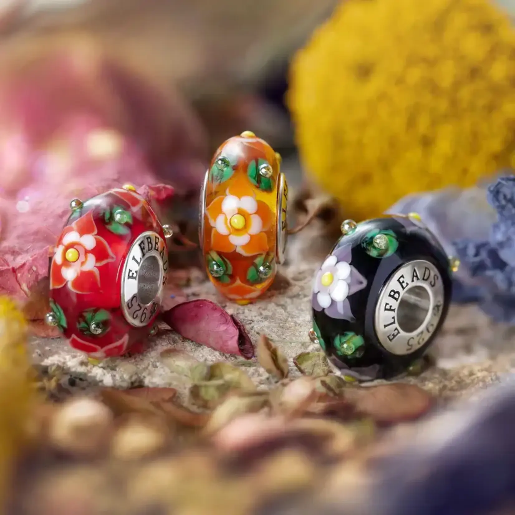 Elfbeads Datura Blossom Charm - Artisan Glass