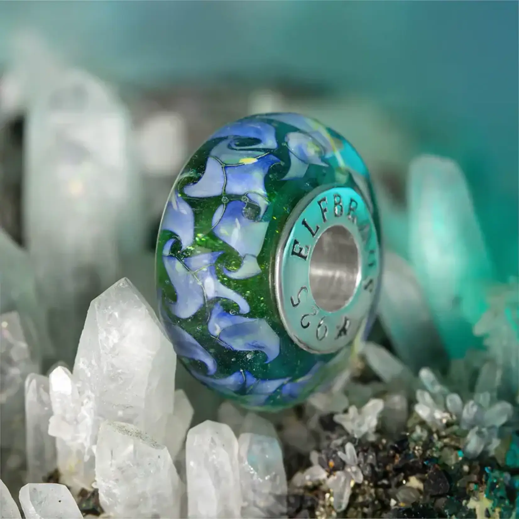 Elfbeads Emerald Night Wonder Charm - Artisan Glass