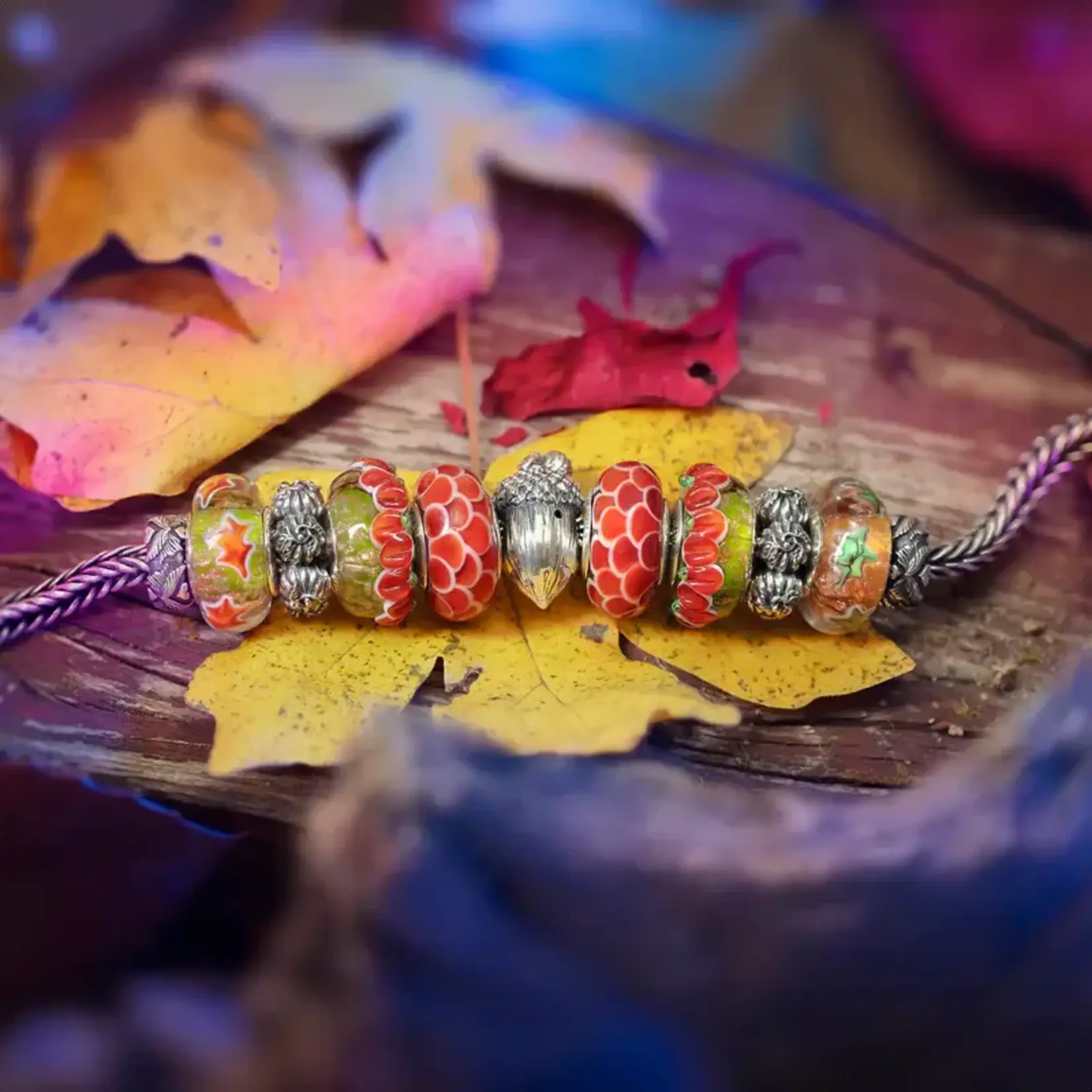 Elfbeads Forest Amberlight Charm - Artisan Glass