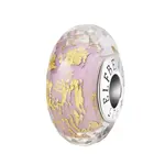 Elfbeads Lavender Meringue Spark Fractal Charm - Artisan Glass