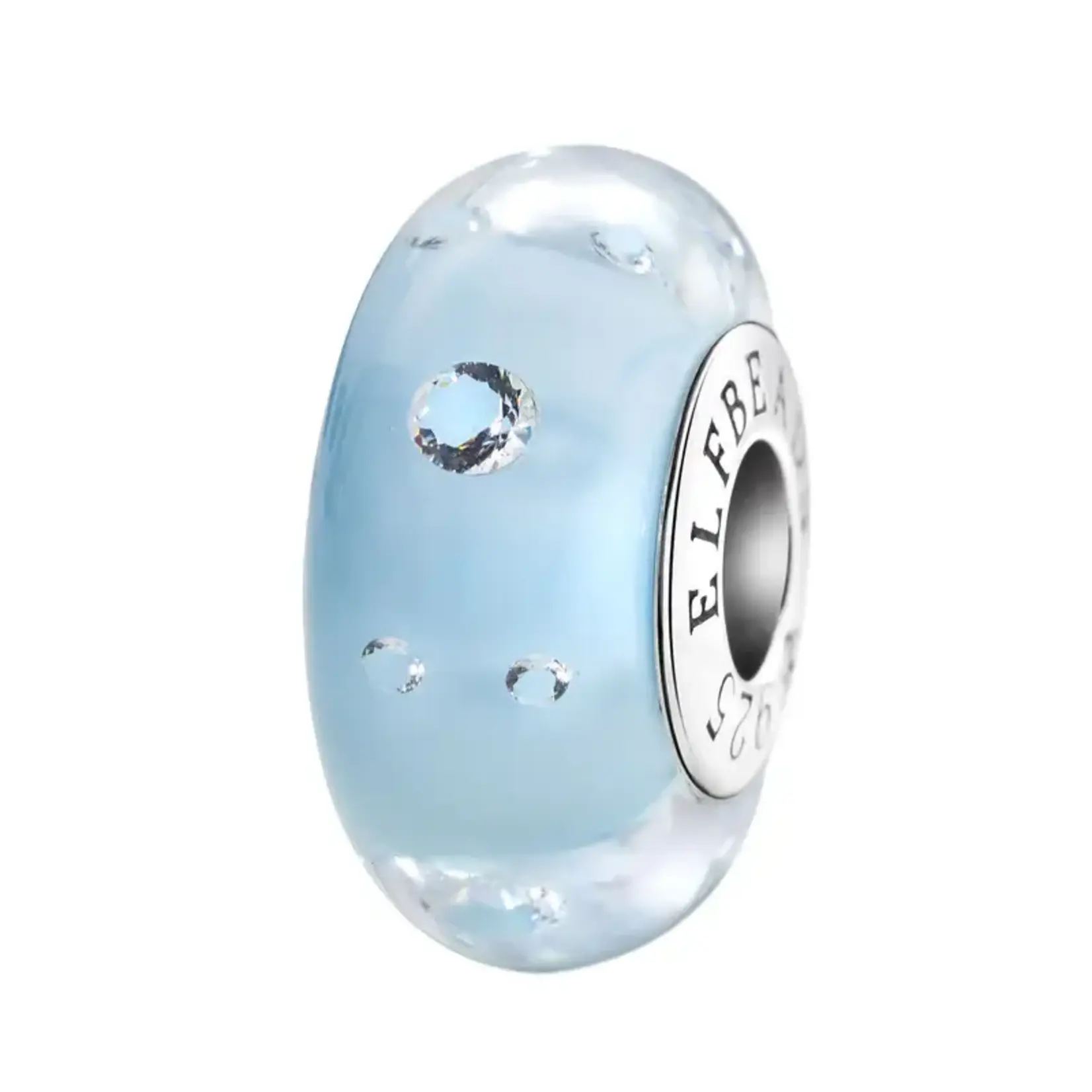 Elfbeads Light Blue Monroe Charm - Artisan Glass