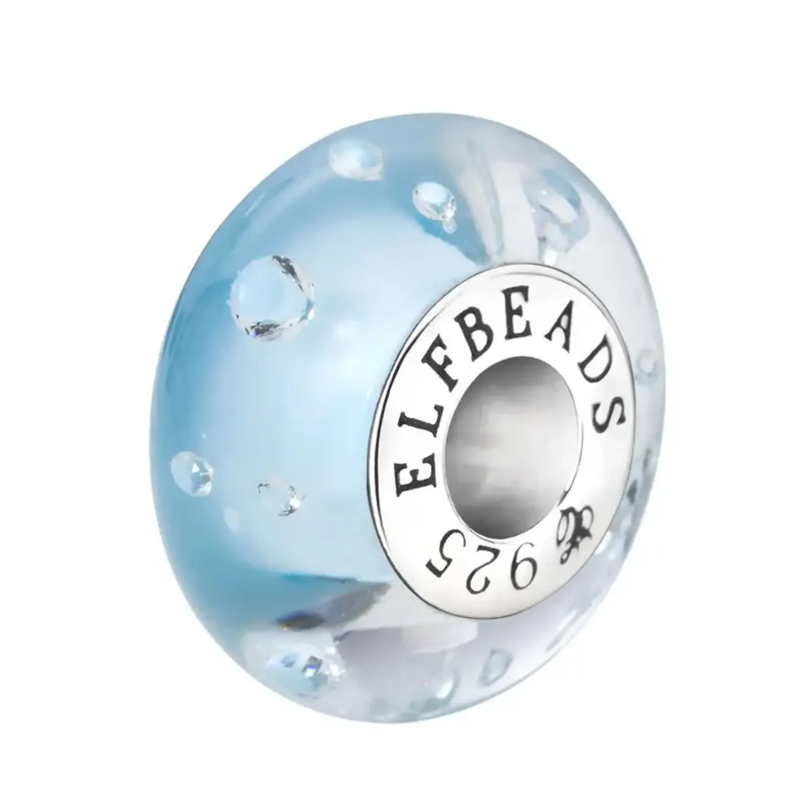 Elfbeads Light Blue Monroe Charm - Artisan Glass