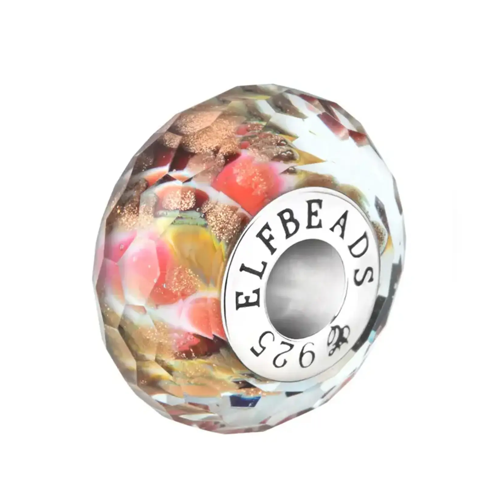 Elfbeads Merry Wonder Golddust Fractal Charm - Artisan Glass