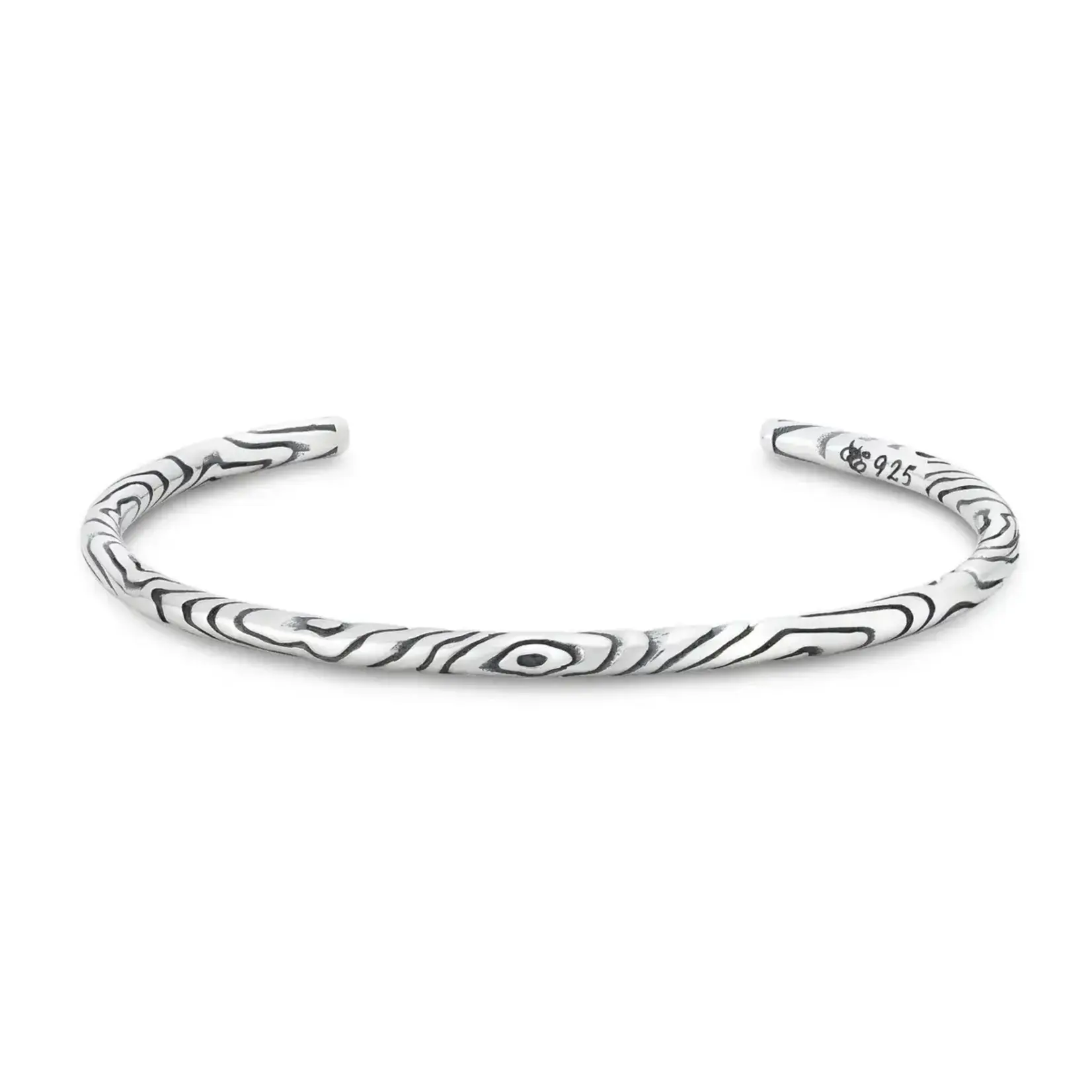 Elfbeads Wood Bangle - Sterling Silver