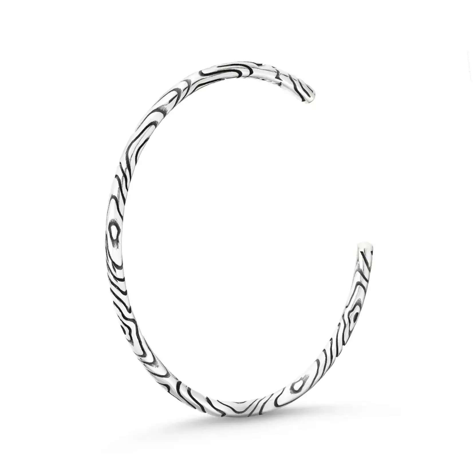 Elfbeads Wood Bangle - Sterling Silver