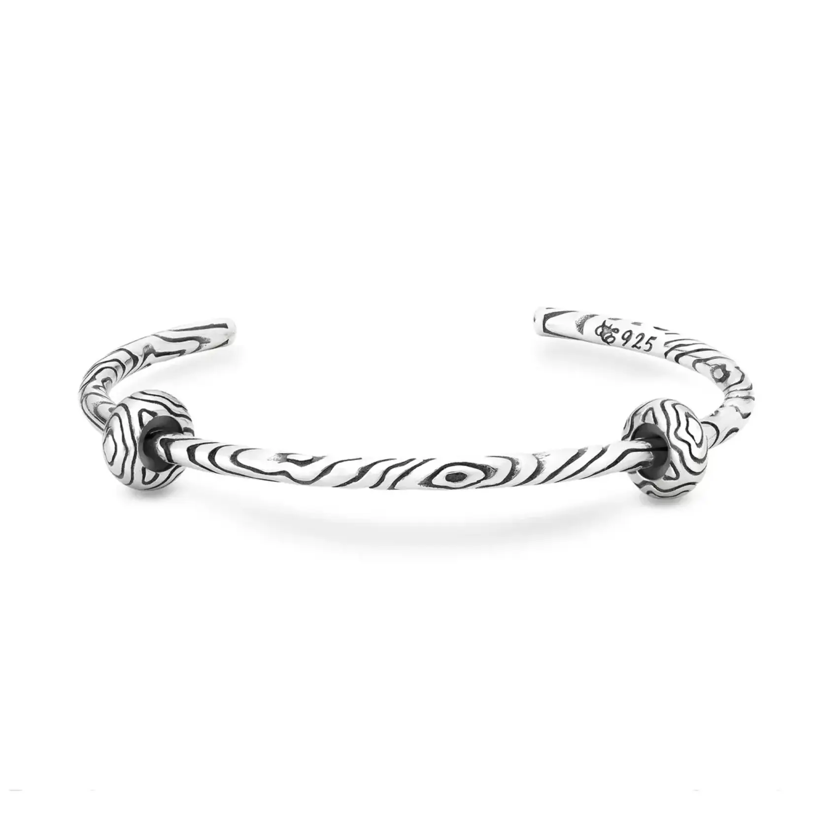Elfbeads Wood Bangle - Sterling Silver