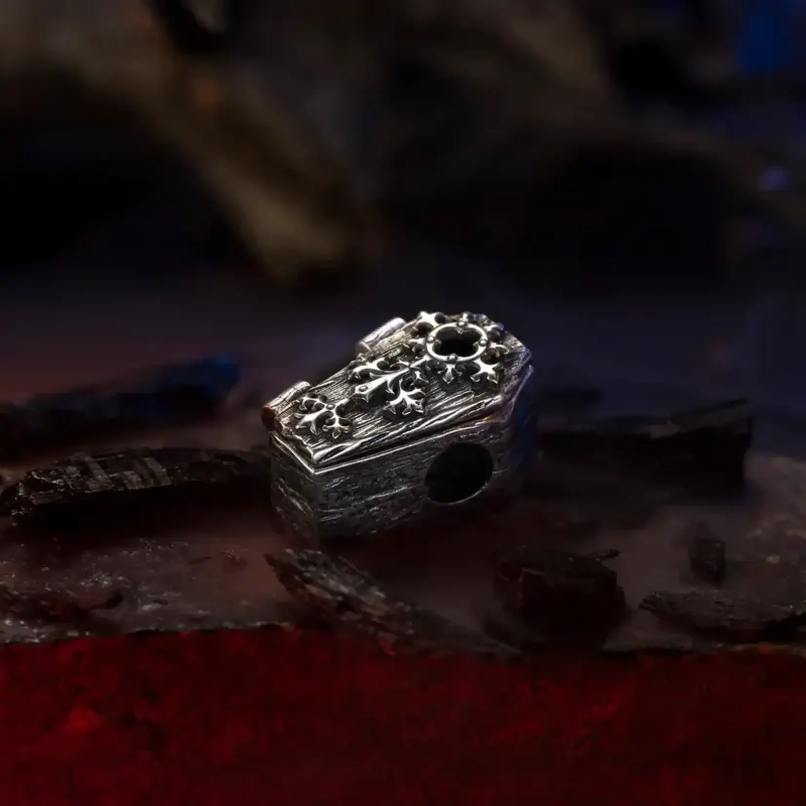 Elfbeads Coffin of Dracula Charm - Sterling Silver