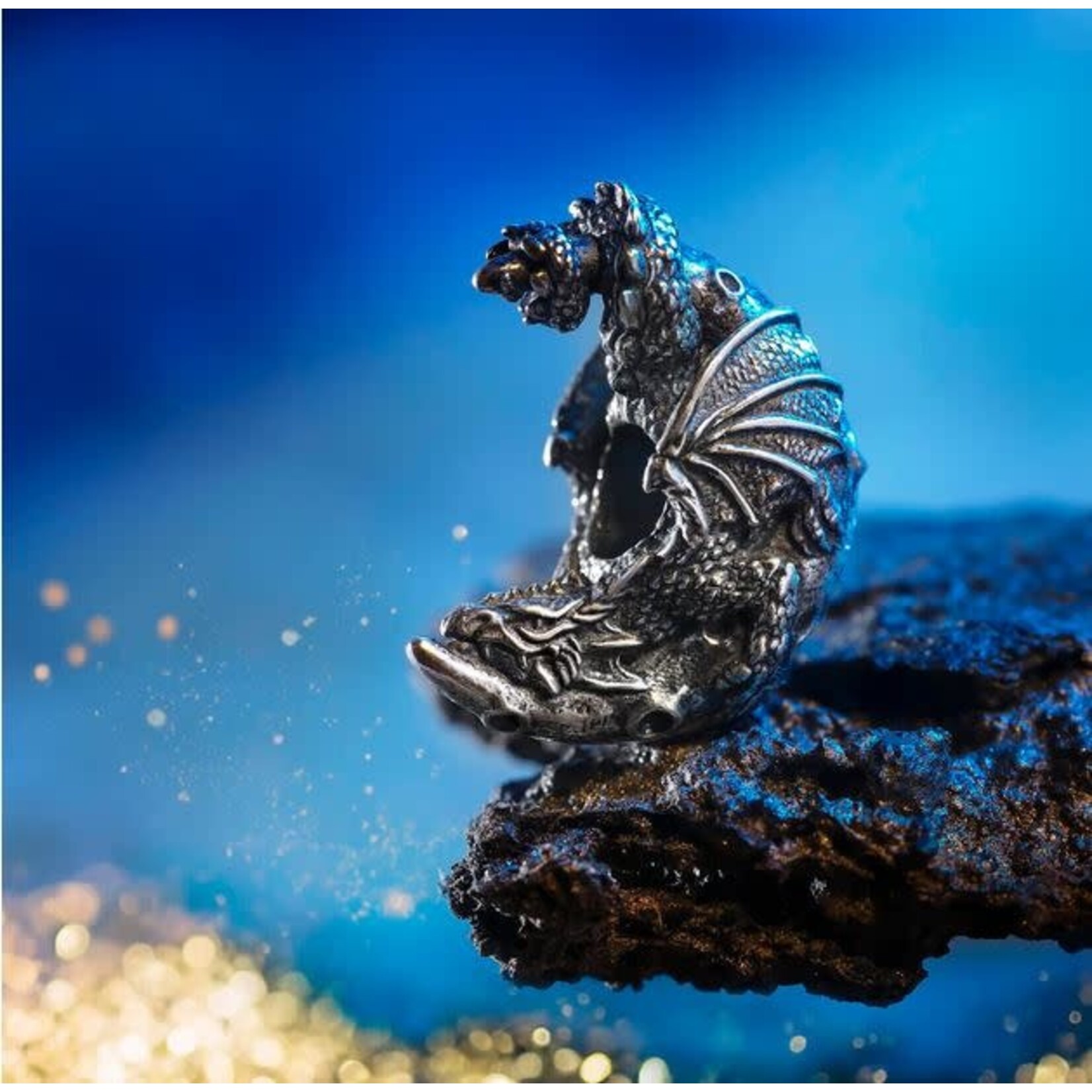 Elfbeads The Crescent Dragon Charm - Masterpiece Sterling Silver