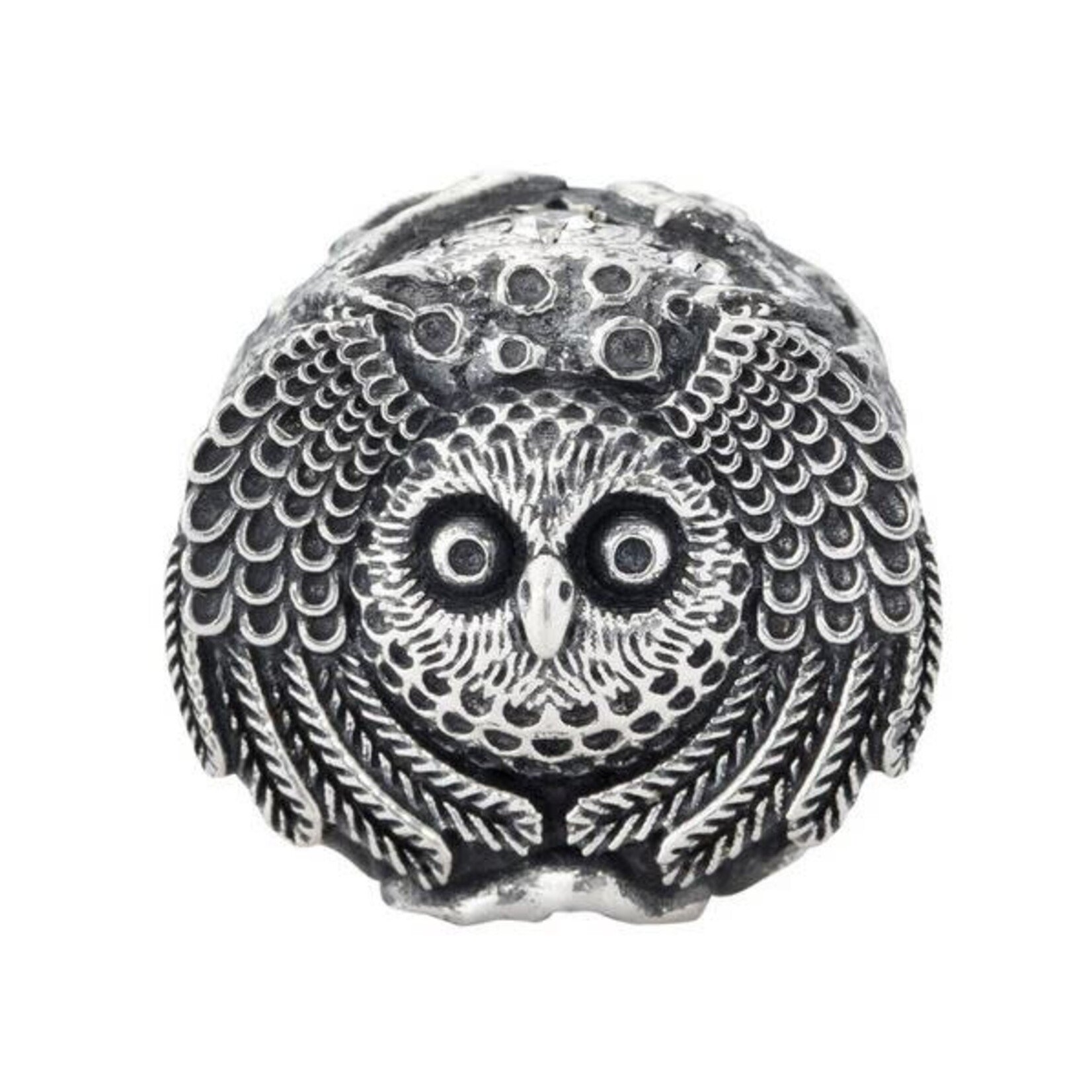 Elfbeads Moon Owl Charm - Sterling Silver