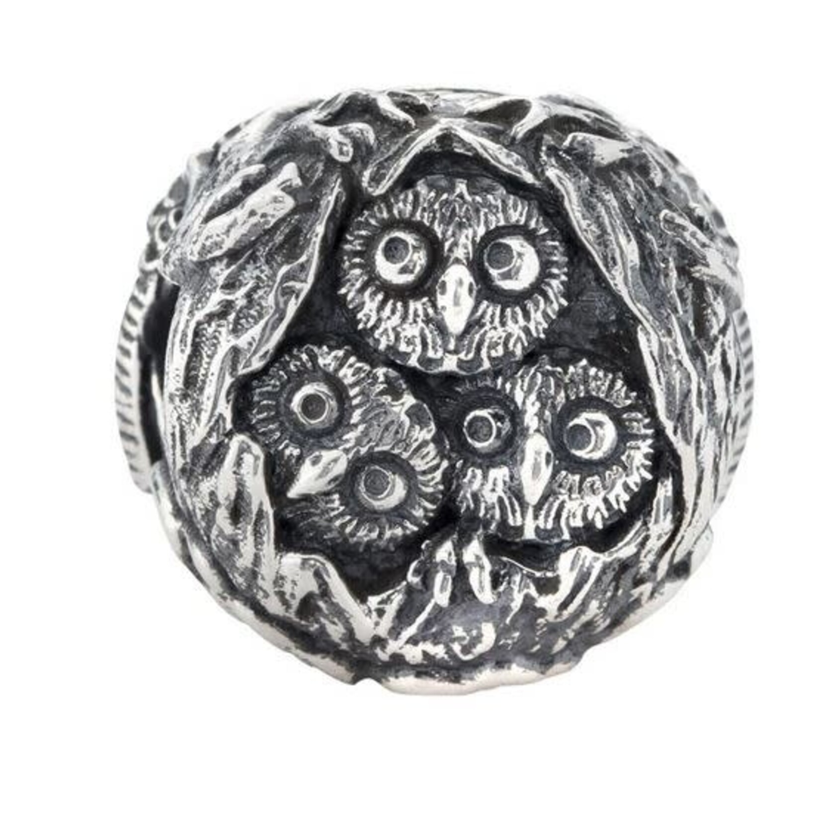Elfbeads Moon Owl Charm - Sterling Silver