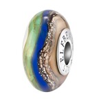 Elfbeads Blue Tide Shore Charm - Artisan Glass