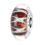 Elfbeads Coral Snakeskin Charm - Artisan Glass