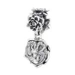 Elfbeads Lotus Dragon Charm - Sterling Silver