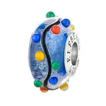 Elfbeads Christmas Lights Starlight Blue Charm - Artisan Glass