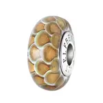 Elfbeads Golden Dragon Scales Charm - Artisan Glass