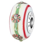 Elfbeads Wrapped in Christmas Magic Charm - Artisan Glass