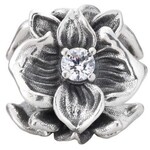 Elfbeads Crystal Orchid Purity Charm - Sterling Silver