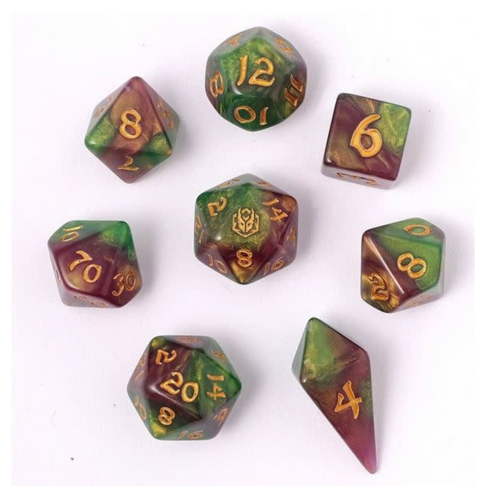 Wyrmforged: Wyvern Venom 8 Die Polyhedral Dice Set