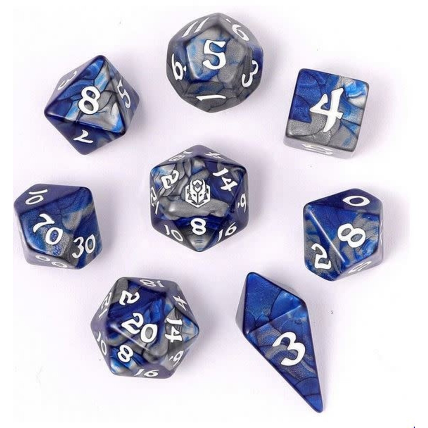 Wyrmforged: Paladin Steel 8 Die Polyhedral Dice Set