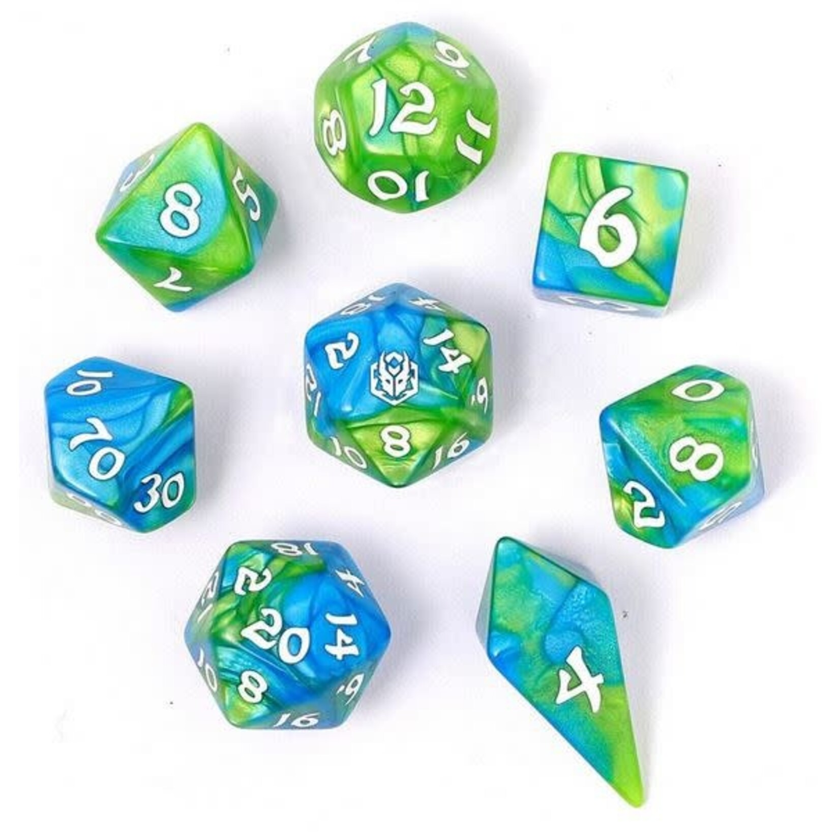 Wyrmforged: Verdent Stream 8 Die Polyhedral Dice Set