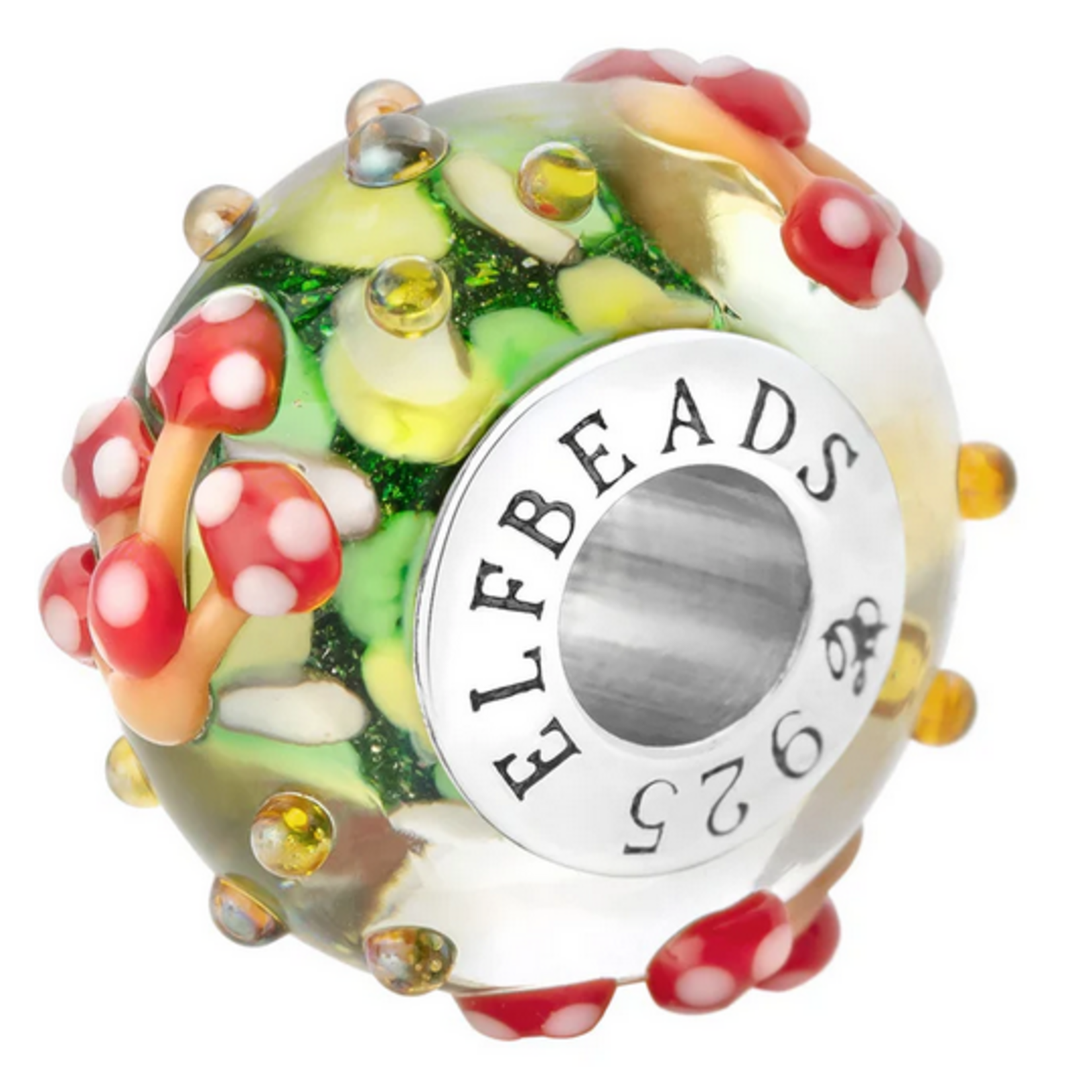 Elfbeads Mushroom Oasis-Red Charm - Artisan Glass