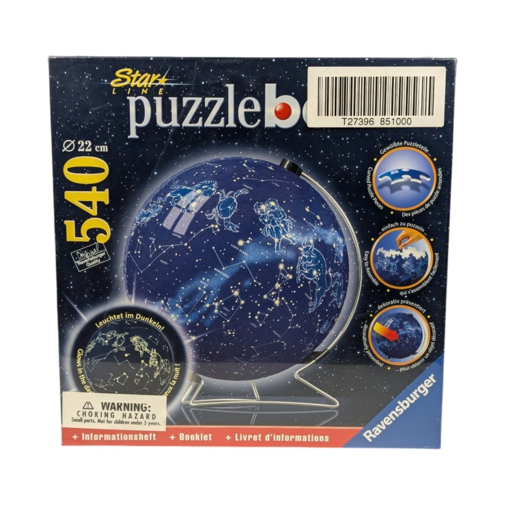 #10953 Ravensburger: Star Line Puzzle Ball Dragon Cache Used Game