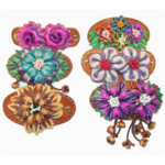 Sunflower Handmade Leather Inc Leather Barrettes with metal clip - Flowers